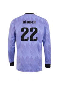 Fotbalové Dres Real Madrid Antonio Rudiger #22 Venkovní Oblečení 2022-23 Dlouhý Rukáv